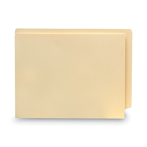Smead Heavyweight Manila End Tab Pocket Folders, Interior Front Panel Pocket, Straight Tabs, Letter Size, 11-pt Manila, 50/Box (24115)