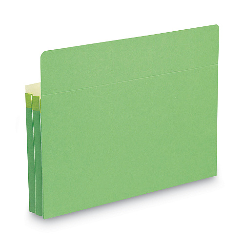 Smead Colored File Pockets, 1.75" Expansion, Letter Size, Green (73216)