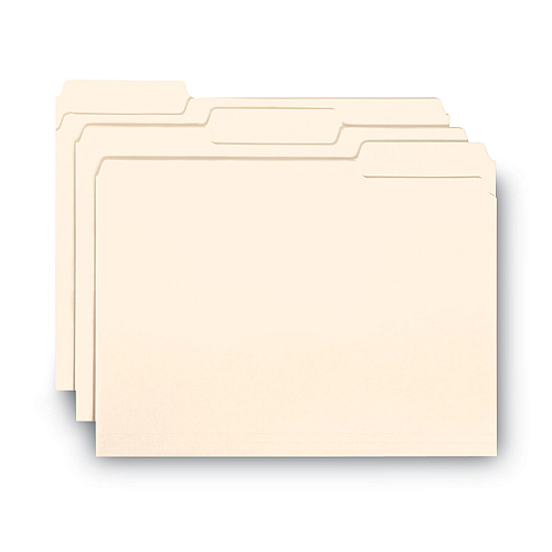 Smead Interior File Folders, 1/3-Cut Tabs: Assorted, Letter Size, 0.75" Expansion, Manila, 100/Box (10230)