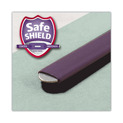 Smead End Tab Pressboard Classification Folders, Two SafeSHIELD Coated Fasteners, 2" Expansion, Letter Size, Gray-Green, 25/Box (34715)