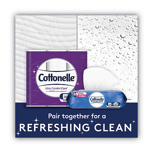 Cottonelle&reg; Ultra Comfort Toilet Paper Mega Rolls, 2-Ply, 284 Sheets, 24 Rolls (53756)