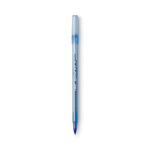 BIC Round Stic Xtra Life Ballpoint Pen Xtra-Value Pack, Stick, Medium 1.2 mm, Blue Ink, Translucent Blue Barrel, 240/Carton (GSM240BE)