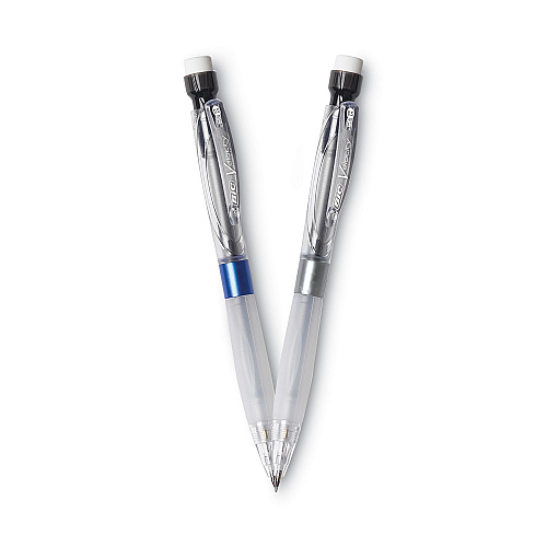 BIC Velocity Max Pencil, 0.5 mm, HB (#2), Black Lead, Gray Barrel, 2/Pack (MPMX5P21)