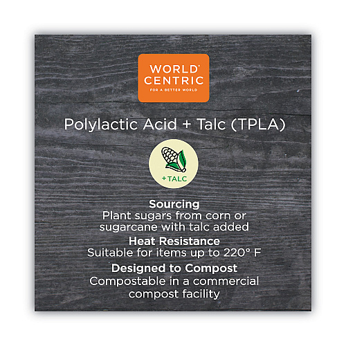 World Centric TPLA Compostable Cutlery, Knife, 6.7", White, 750/Carton (KNPSI)