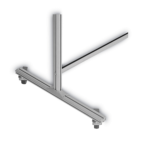 MasterVision Protector Series Mobile Glass Panel Divider, 49 x 22 x 81, Clear/Aluminum (DSP273046)