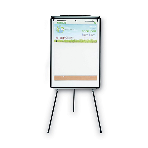 MasterVision Magnetic Gold Ultra Dry Erase Tripod Easel with Extension Arms, 32" to 72", Black/Silver (EA23062119)