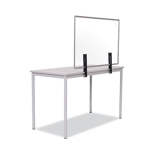 MasterVision Protector Series Glass Aluminum Desktop Divider, 40.9 x 0.16 x 27.6, Clear (GL34019101)