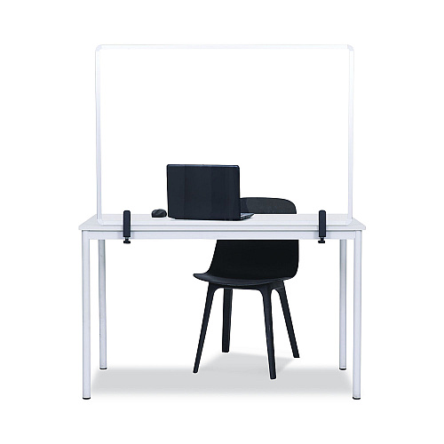 MasterVision Protector Series Glass Aluminum Desktop Divider, 40.9 x 0.16 x 27.6, Clear (GL34019101)