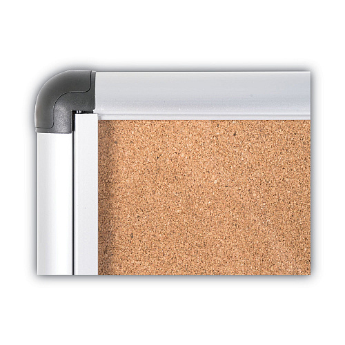 MasterVision Slim-Line Enclosed Cork Bulletin Board, One Door, 47 x 38, Tan Surface, Aluminum Frame (VT380101150)