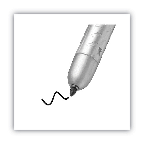BIC Intensity Retractable Permanent Marker, Fine Bullet Tip, Black, Dozen (PMR11BK)