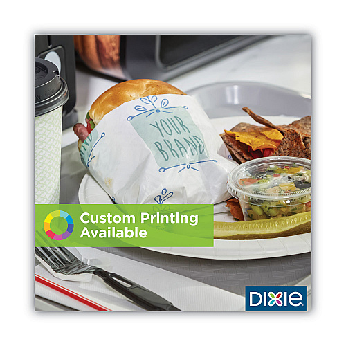 Dixie All-Purpose Food Wrap, Dry Wax Paper, 12 x 12, White, 1,000/Carton (GRC1212)