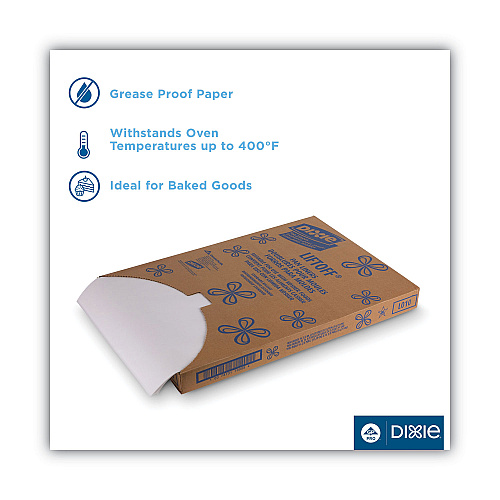 Dixie Greaseproof Liftoff Pan Liners, 16.38 x 24.38, White, 1,000 Sheets/Carton (LO10)