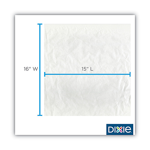 Dixie All-Purpose Food Wrap, Dry Wax Paper, 15 x 16, White, 1,000 Sheets/Pack, 3 Packs/Carton (GRC1516)