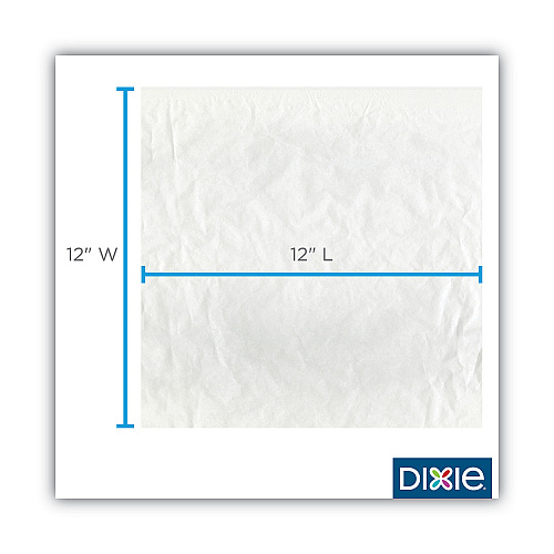 Dixie All-Purpose Food Wrap, Dry Wax Paper, 12 x 12, White, 1,000/Carton (GRC1212)