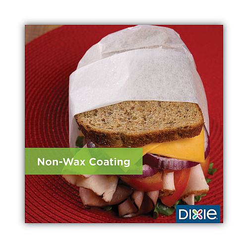 Dixie All-Purpose Food Wrap, Dry Wax Paper, 14 x 14, White, 1,000/Carton (GRC1414)