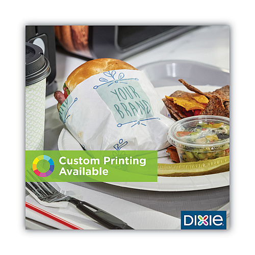 Dixie All-Purpose Food Wrap, Dry Wax Paper, 14 x 14, White, 1,000/Carton (GRC1414)