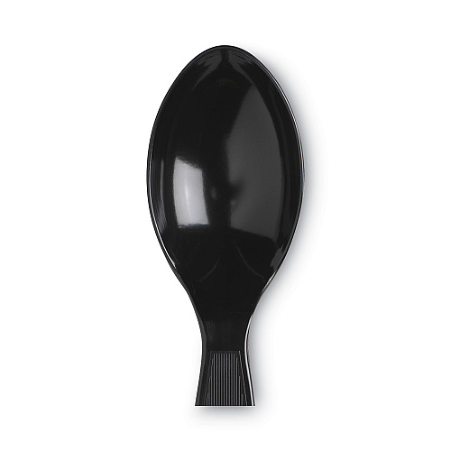 Dixie SmartStock Plastic Cutlery Refill, Spoons, 6", Series-F Heavyweight, Black, 40/Pack, 24 Packs/Carton (SSSHW08)