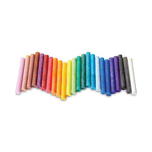 Crayola Colored Drawing Chalk, 3.19" x 0.38" Diameter, Six Each of 24 Assorted Colors, 144 Sticks/Set (510400)