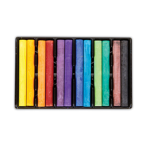 Crayola Colored Drawing Chalk, 3.19" x 0.38" Diameter, 12 Assorted Colors 12 Sticks/Set (510403)