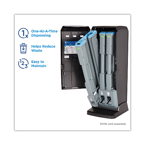 Dixie SmartStock Tri-Tower Dispenser, Forks/Knives/Spoons, 13.16 x 16.07 x 31.03, Black/Gray (DUSSTDSP3)