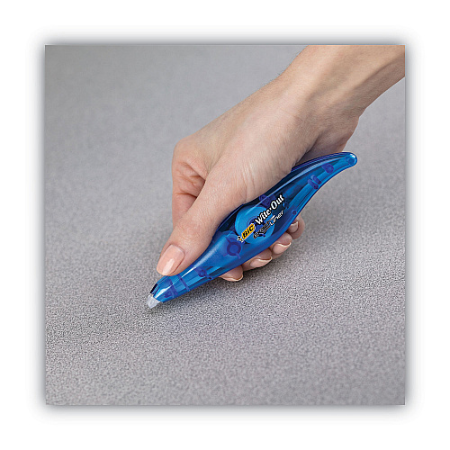 BIC Wite-Out Brand Exact Liner Correction Tape, Non-Refillable, 0.2" x 19.67 ft, White Tape, Assorted Dispenser Colors, 2/Pack (WOELP21)