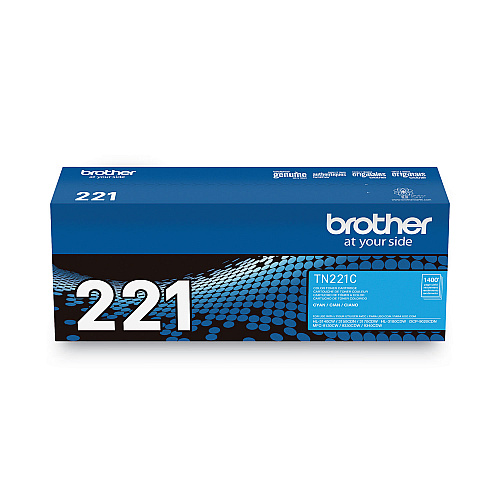 Brother TN221C Toner, 1,400 Page-Yield, Cyan