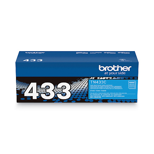 Brother TN433C High-Yield Toner, 4,000 Page-Yield, Cyan