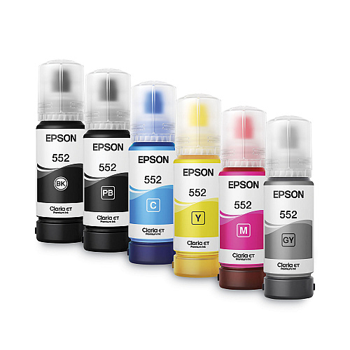Epson T552020S (T552) Claria High-Yield Ink, 70 mL, Black
