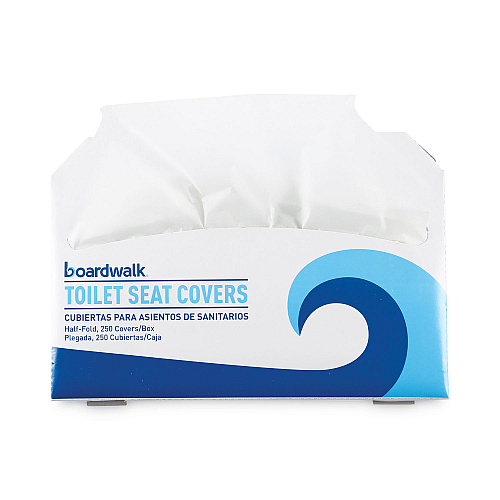 Boardwalk&reg; Premium Half-Fold Toilet Seat Covers, 250 Covers (BWKK2500B)