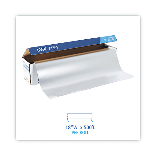 Boardwalk&reg; 7134 Heavy-Duty Aluminum Foil Roll, 18" x 500 ft, 1 Roll (BWK7134)