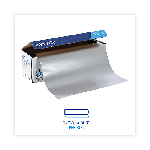 Boardwalk&reg; Heavy-Duty Aluminum Foil Roll, 12" x 500 ft, 1 Roll (BWK7120)