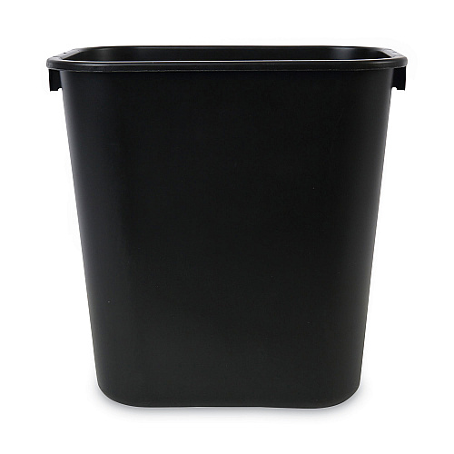 Boardwalk&reg; Soft-Sided Wastebasket, 14qt, Plastic, Black (BWK14QTWBBLA)