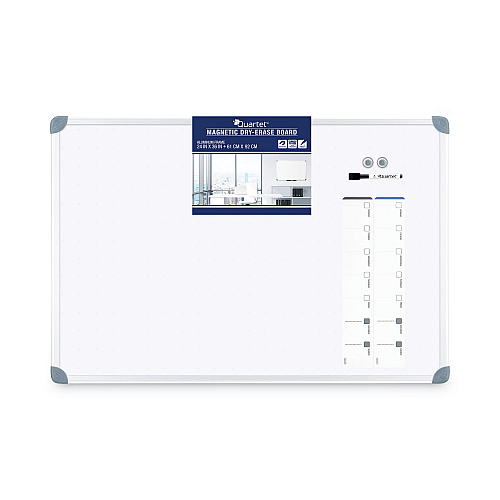 Quartet Euro-Style Magnetic Dry-Erase Aluminum Frame Boards, 36 x 24, White Surface, Silver Aluminum Frame (79378)