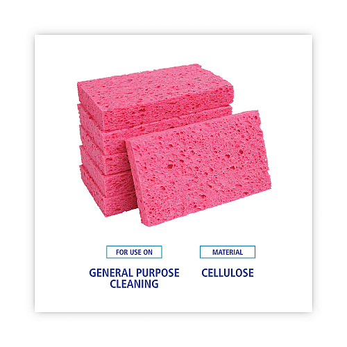 Boardwalk&reg; Small Pink Cellulose Sponges, Pink, 48 Sponges (BWKCS1A)