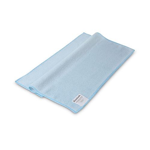 Boardwalk&reg; Microfiber Cleaning Cloths, Blue, 24 Cloths (BWK16BLUCLOTHV2)
