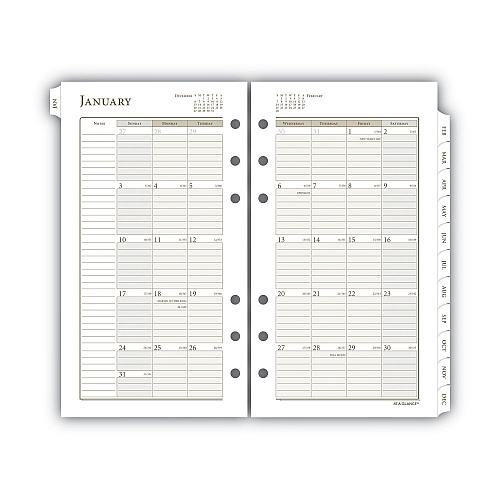 AT-A-GLANCE 1-Page-Per-Day Planner Refills, 6.75 x 3.75, White Sheets, 12-Month (Jan to Dec): 2026 (47112521)