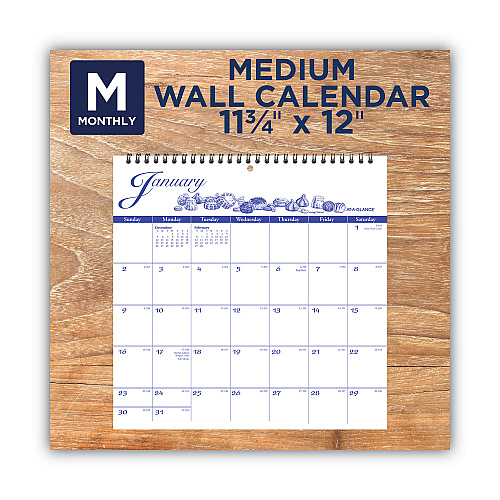 AT-A-GLANCE Illustrator's Edition Wall Calendar, Victorian Illustrations Artwork, 12 x 12, White/Blue Sheets, 12-Month (Jan to Dec): 2026 (G100017)