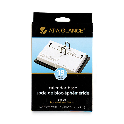 AT-A-GLANCE Desk Calendar Base for Loose-Leaf Refill, 3 x 3.75, Black (E1900)