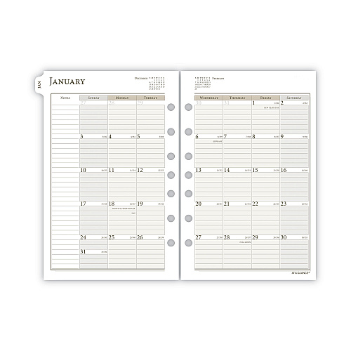 AT-A-GLANCE 1-Page-Per-Day Planner Refills, 8.5 x 5.5, White Sheets, 12-Month (Jan to Dec): 2026 (48112521)