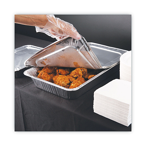 Boardwalk&reg; Steam Table Pan Lid For Deep Pans, Aluminum, 50/Carton (BWKLIDSTEAMFL)