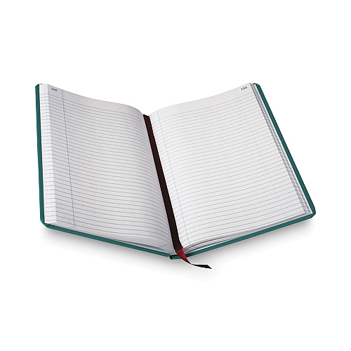 Boorum & Pease Account Record Book, Record-Style Rule, Blue Cover, 11.75 x 7.25 Sheets, 300 Sheets/Book (66300R)