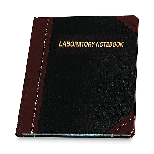 Boorum & Pease Laboratory Notebook, Data/Lab-Record Format, Black/Red Cover, (150) 10.38 x 8.13 Sheets (L21150R)
