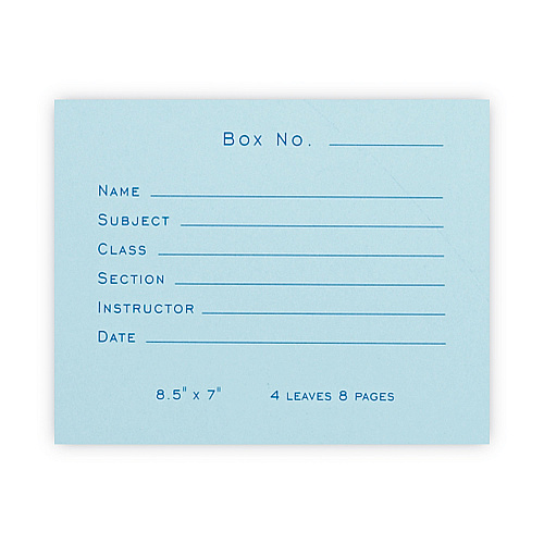 Roaring Spring Examination Blue Book, Wide/Legal Rule, Blue Cover, (4) 8.5 x 7 Sheets (77510)