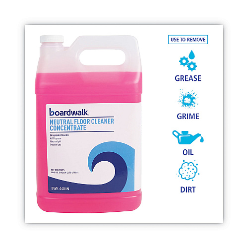 Boardwalk&reg; Neutral Floor Cleaner, Lemon, 4 Gallon Bottles (BWK4404N)