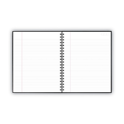 Cambridge Limited Hardbound Notebook with Pocket, 1-Subject, Wide/Legal Rule, Black Cover, (96) 11 x 8.5 Sheets (06100)