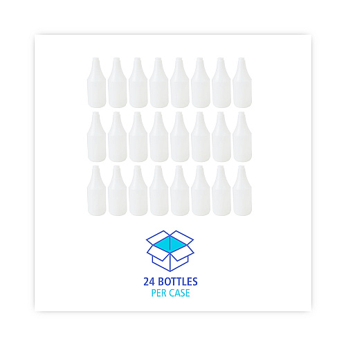 Boardwalk&reg; Embossed Spray Bottle, 24 oz, Clear, 24/Carton (BWK00024)