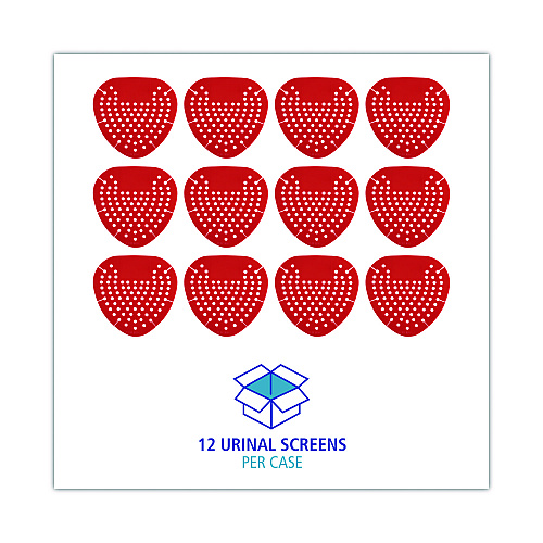 Boardwalk&reg; Urinal Screen, Cherry Scent, Red, 12 Screens (BWK1001)