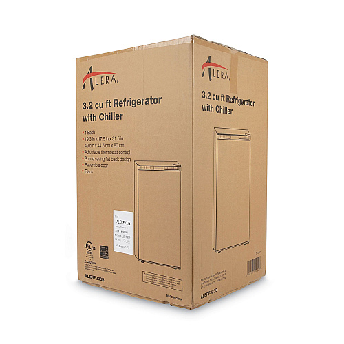 Alera 3.2 Cu. Ft. Refrigerator with Chiller Compartment, Black (ALERF333B)
