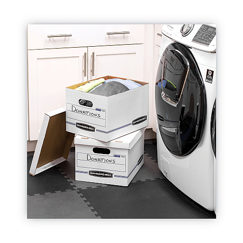 Bankers Box STOR/FILE Basic-Duty Storage Boxes, Letter/Legal Files, 12" x 16.25" x 10.5", White, 20/Carton (0070333)