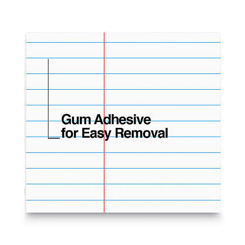 Universal Glue Top Pads, Narrow Rule, 50 White 8.5 x 11 Sheets, Dozen (UNV41000)